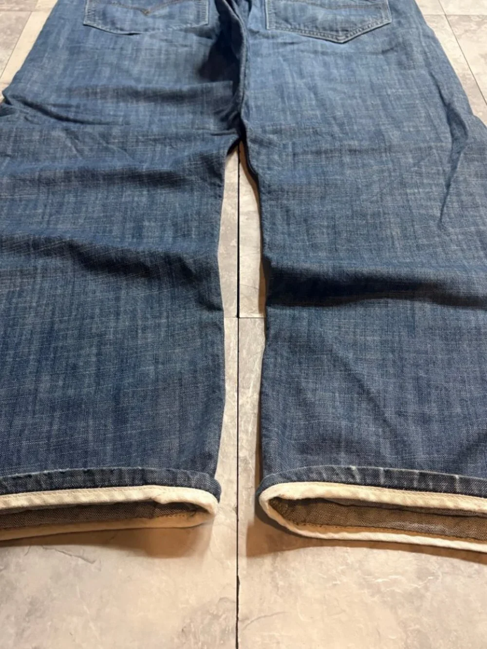 Levi's 569 Loose Straight Jeans 40x32 Light Blue Flap Pocket Y2K